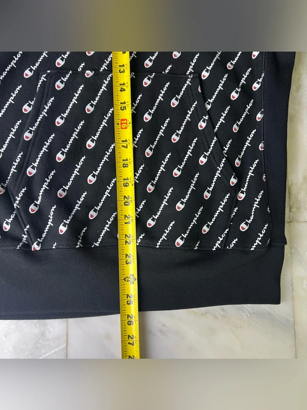 Champion Reverse Weave Men Graphic Logo Pullover Hoodie Size M